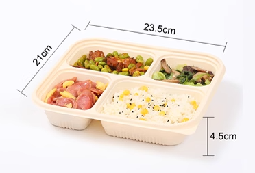 便当盒4格 (玉米淀粉) Bento Box 4 Cells (corn starch) 1100 ml x 200