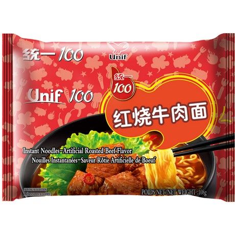 统一方便面 Instant Noodles Roasted Beef 24*108g