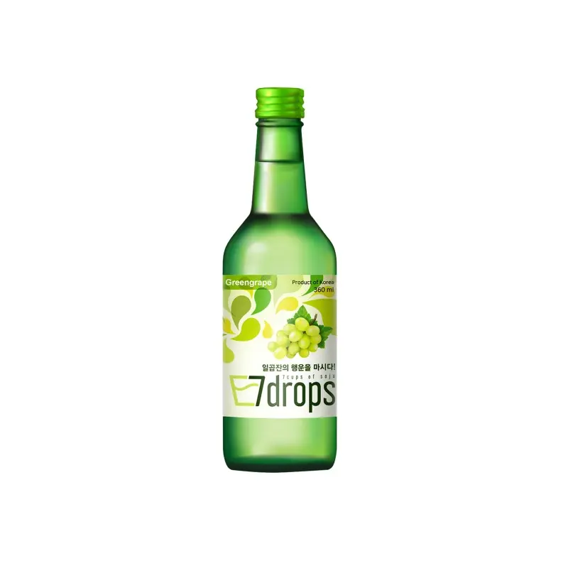 韩国烧酒 白葡萄 SOJU Raisin vert 12% 7DROPS KR 360ml*(20)