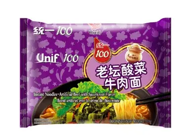 统一方便面 老坛酸菜 Instant Noodles Beef Sauerkraut 24x119g