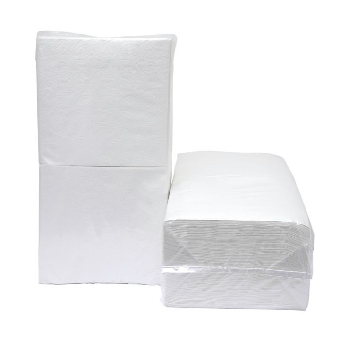  双层白色餐巾纸 Double Layer White Paper Towels 30 x 30cm 200sheets x 16