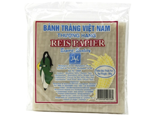 [FD-203598-14] 米皮 方 Vietnamese Rice Paper Square 17cm（20）