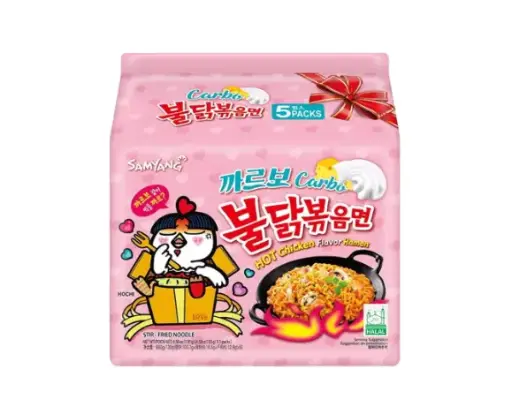 [712206-080] 韩国火鸡面  Hot chicken ramen Carbonara Samyang KR 130gx5p*(8)