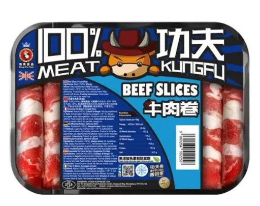 [A-7305] 功夫牛肉卷 KUNG FU FOOD  Beef Slices 400gx20